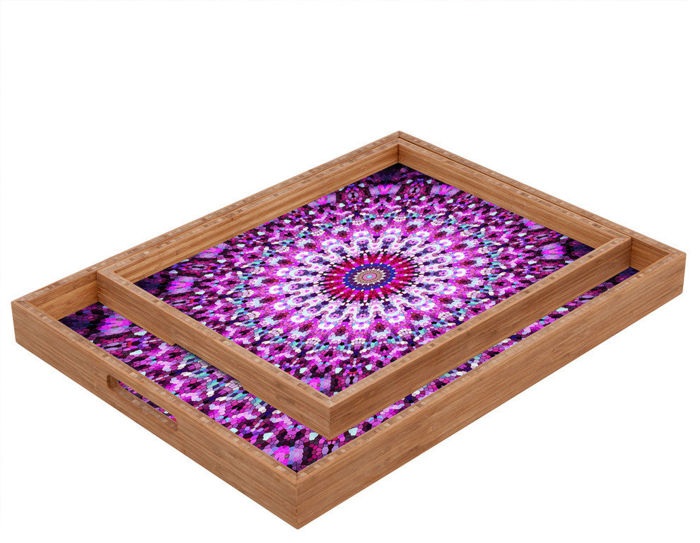 Deny Designs Monika Strigel Pink Arabesque Rectangular Tray