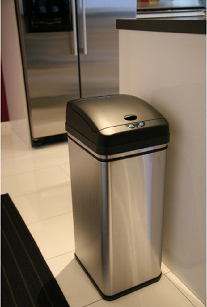 Multifunction Sensor Trash Cans, 2-Piece Set