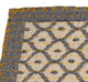 Artisan Hand Loomed Cotton Table Runner, Gray With Yellow Stitching, 18"x96"