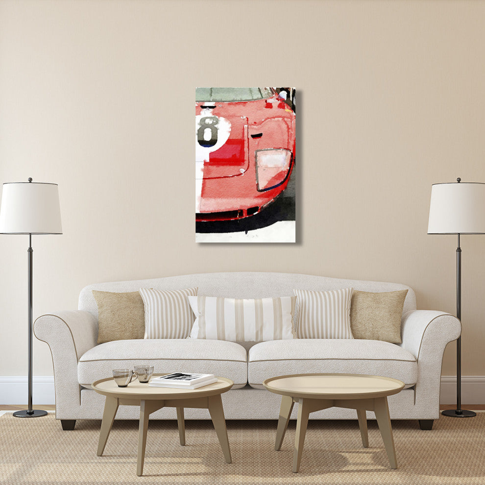 "1964 Ford GT40 Front Detail Watercolor" Fine Art Print