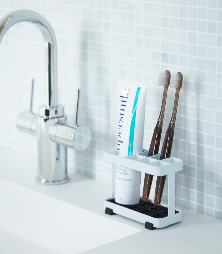 Tower Toothbrush Stand, White