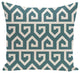 Keyed Up Geometric Print Pillow, Teal, 20"x20"