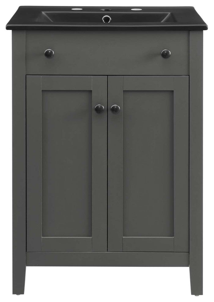 Nantucket 24" Bathroom Vanity - Gray Black