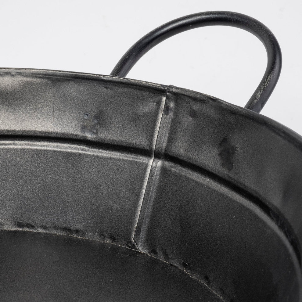 Reno Black Metal Vintage Inspired Basket