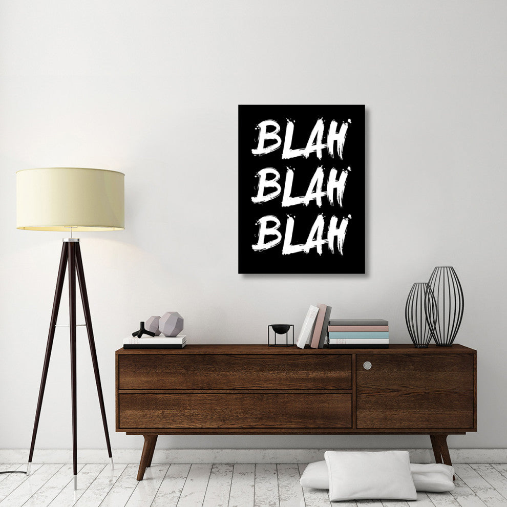 "Blah Blah Blah Poster Black" Fine Art Print