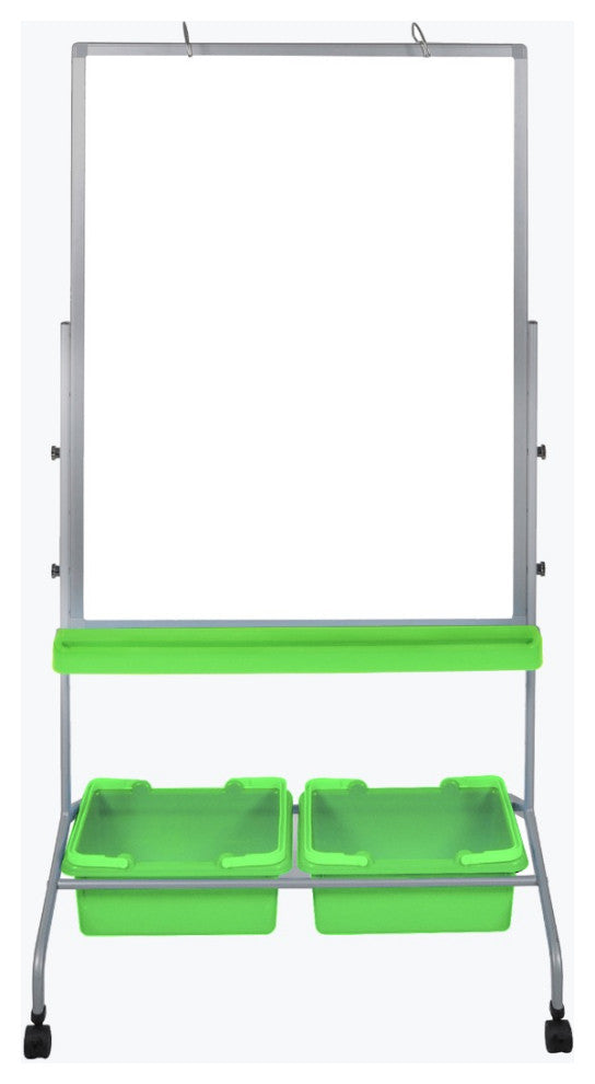Classroom Chart Stand with Storage Bins