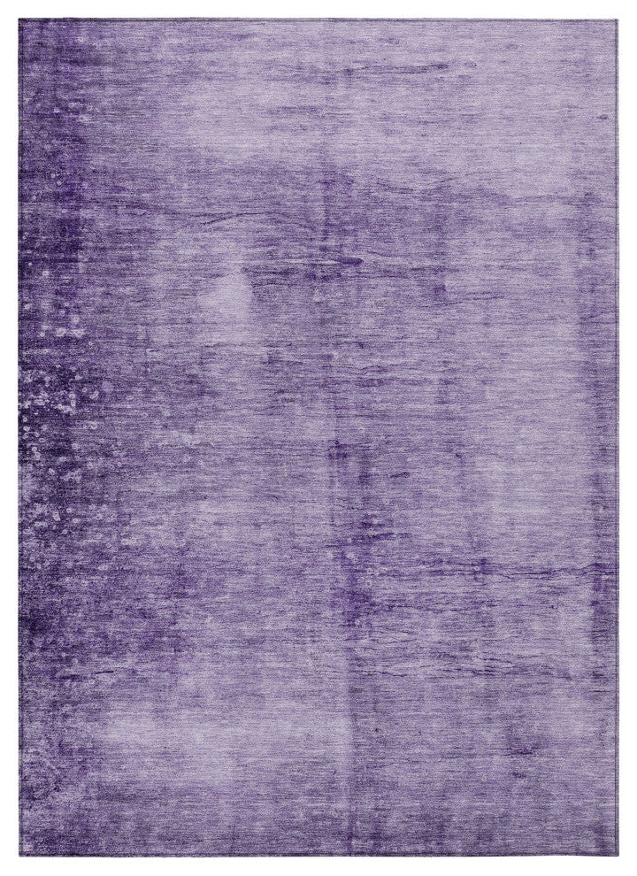 Machine Washable Indoor/Outdoor Chantille ACN1884 Purple 3' x 5' Rug