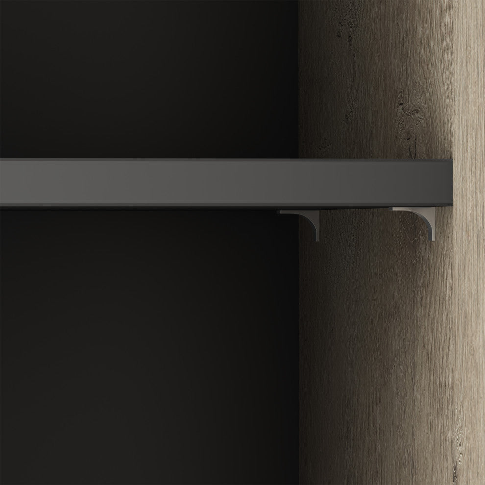 The Cosmo 14" Wall Mounted Modern Bathroom Linen Tower, Eve