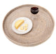 Artifacts Rattan™ Round Serving / Ottoman Tray, White Wash, 24"x24"x2"