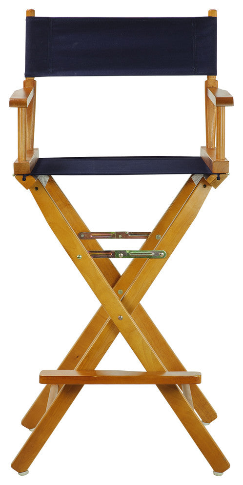 030" Director's Chair Honey Oak Frame-Navy Blue Canvas