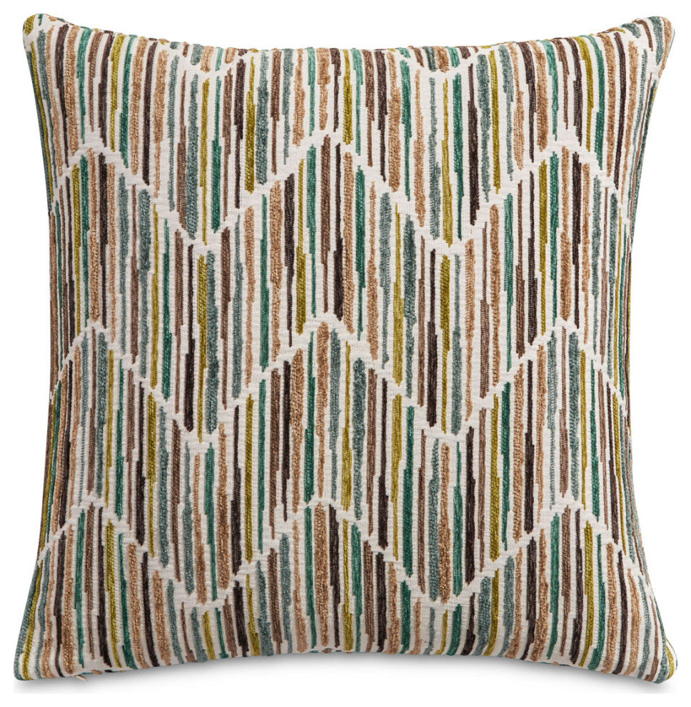 Eden Augusta 19" Square Throw Pillow, Set of 2, Seagrass