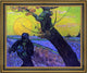 Vincent Van Gogh The Sower - 16" x 20" Framed Premium Canvas Print
