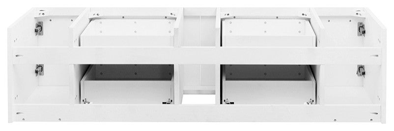 Lucera Wall Mount Vessel Sink Bathroom Cabinet, White, 60"