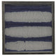 Shibori Indigo # 1 On Linen, Pewter Shadowbox, Small