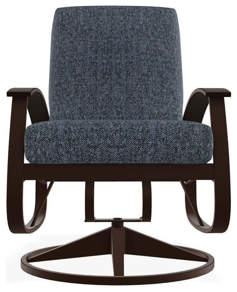 Belle Isle Cushion Outdoor Swivel Rocker, Restore Indigo/Kona