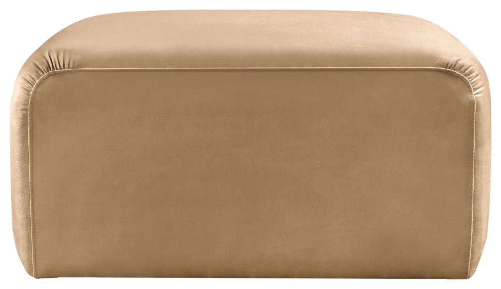 Arc Upholstered Modular Component, Camel, 1-Piece: Ottoman, Velvet