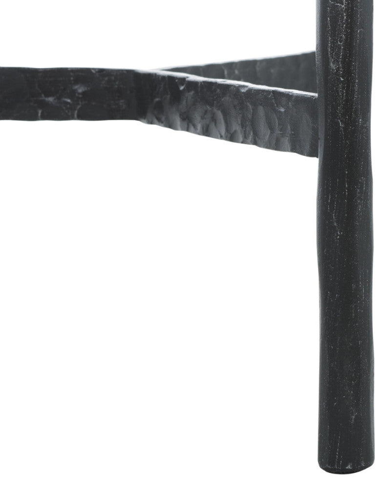 Safavieh Couture Marylou Marble Top Drink Table, Black