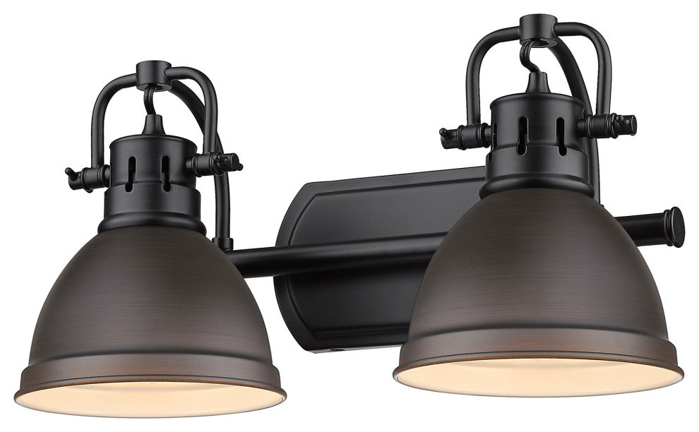 Duncan 2-Light Bath Vanity With Rubbed Bronze Shade