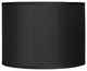 Classic Drum Faux Silk Lamp Shade, Black, 14"