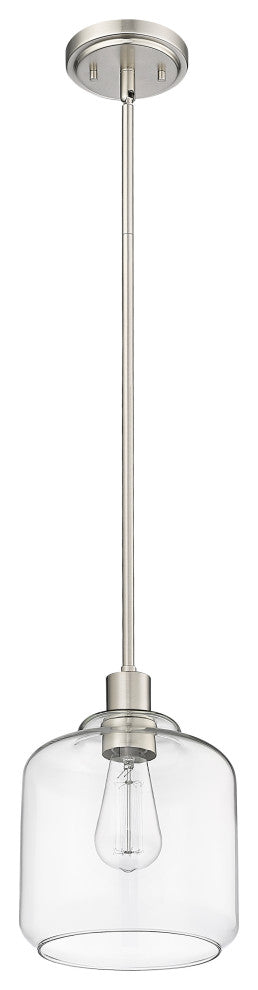 Asheville 1-Light 8" Pendant Light, Brushed Nickel