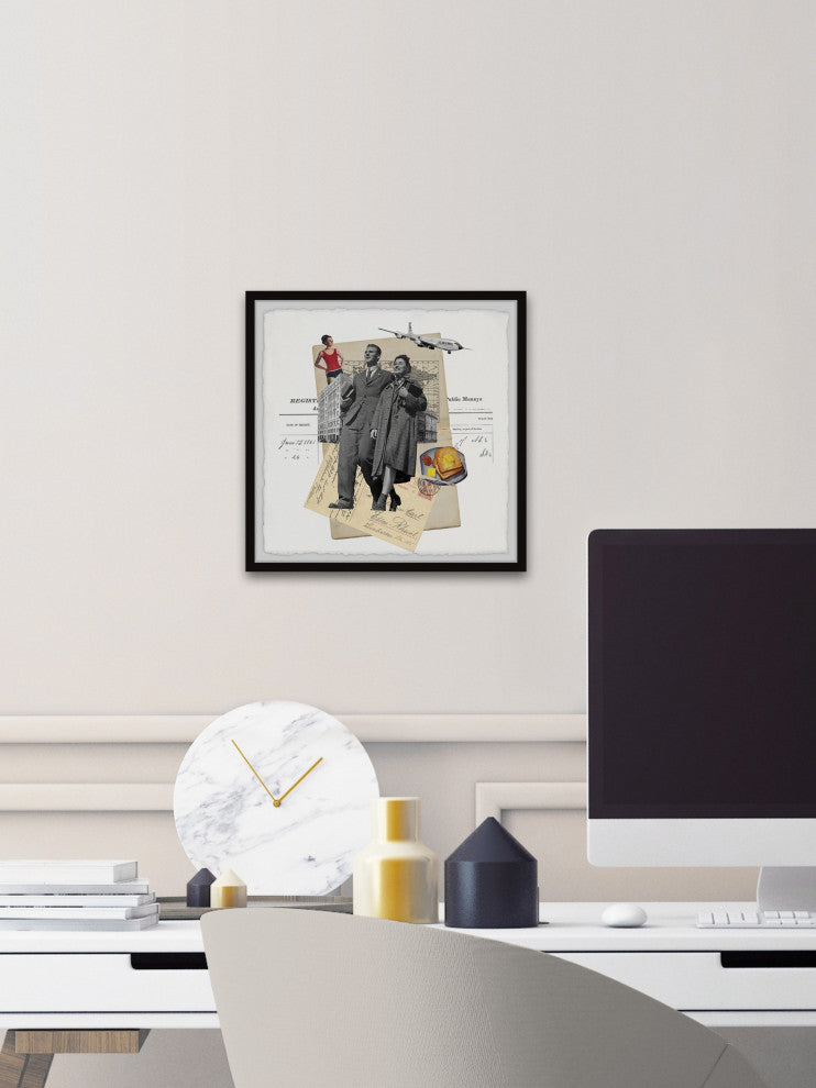 "Sweethearts in Science" Framed Painting Print, 18x18