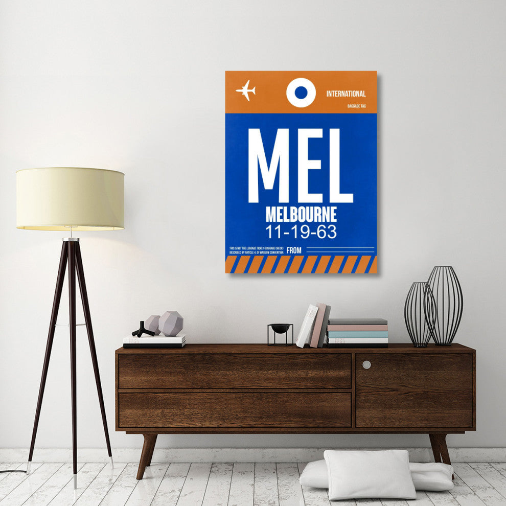 "MEL Melbourne Luggage Tag 2" Fine Art Print