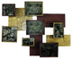 Modern Abstract Squares Mirrored Wall Art, Metal Contemporary