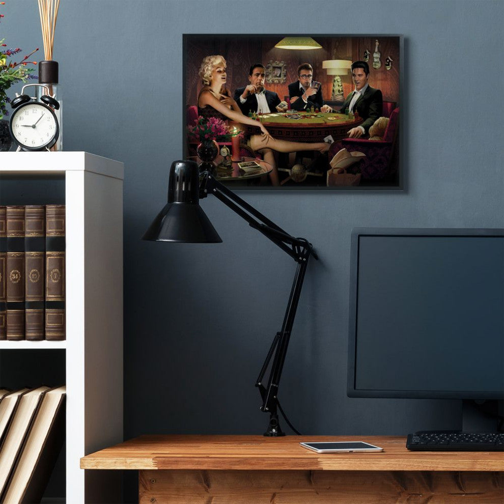 Stupell Industries Poker Game Night Vintage Hollywood Movie Star, 24 x 30