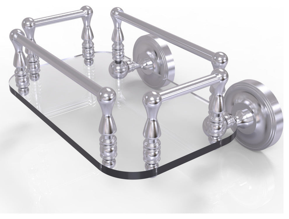 Prestige Regal Wall Mounted Glass Guest Towel Tray, Satin Chrome