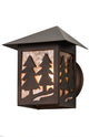 7 Wide Twin Spruce Trees Wall Sconce