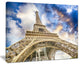 "Dramatic Sky Over Ground View Paris Eiffel Tower" Wall Art, 40"x30"