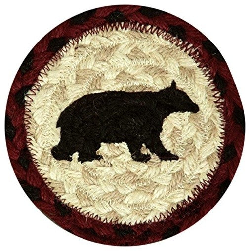 Cabin Bear Printed Coaster 5"x5"