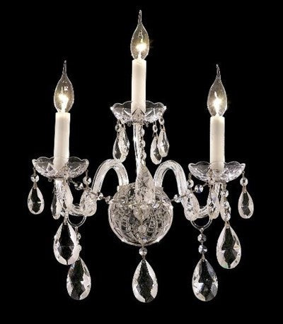 Elegant Alexandria Wall Sconce, Chrome Finish With Royal Cut Crystal