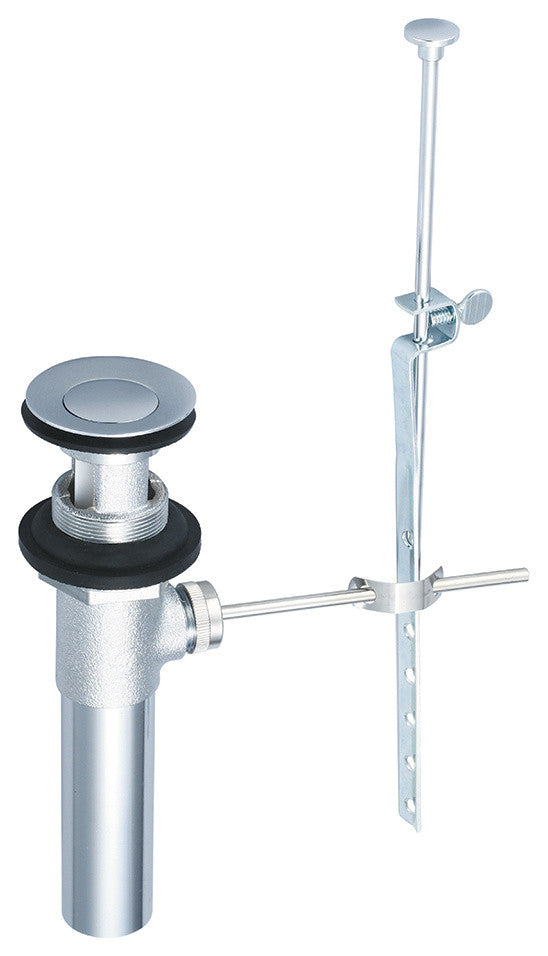 Brass Pop-Up Drain Assembly, Polished Chrome