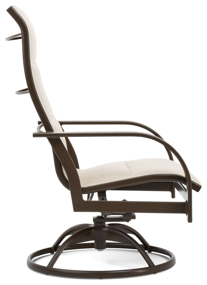 Key West Padded Sling Swivel Rocker Lounge Chair