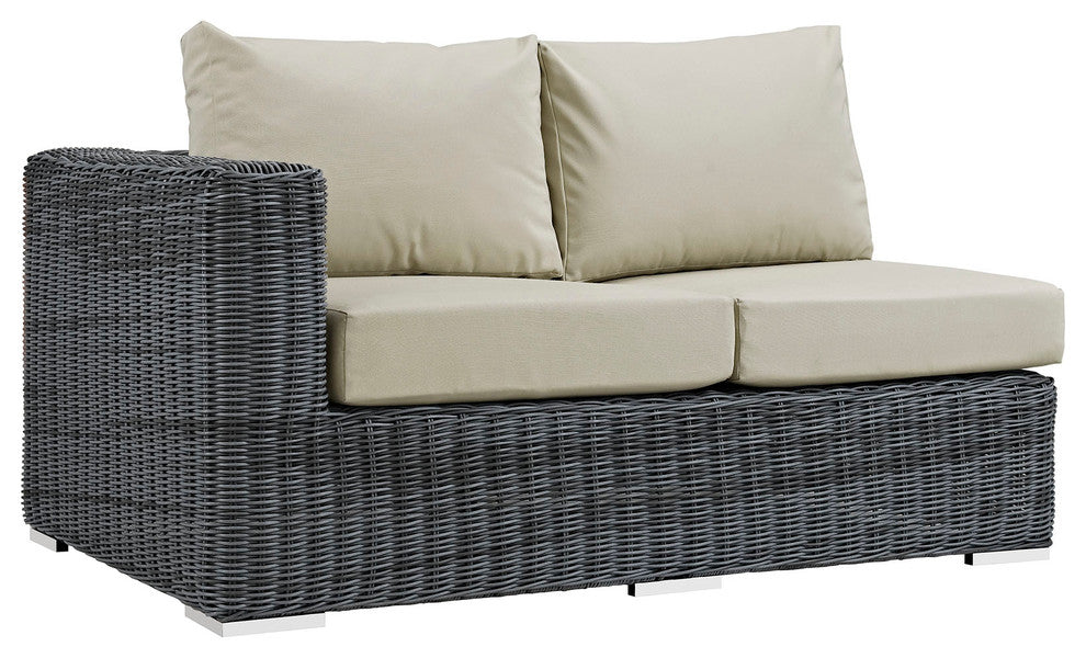 Canvas Antique Beige Summon 11-Piece Outdoor Patio Sunbrella Sectional Set