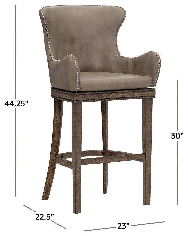 Hillsdale  Caydena Swivel Stool, Taupe, Barstool