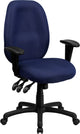 High Back Navy Fabric Ergonomic Executive Swivel Chair