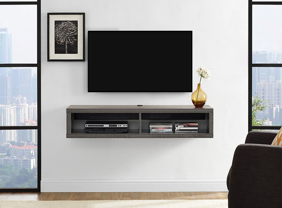 Wall Mounted TV Console Entertainment Center Wall Decor Shelve Storage 48-inch