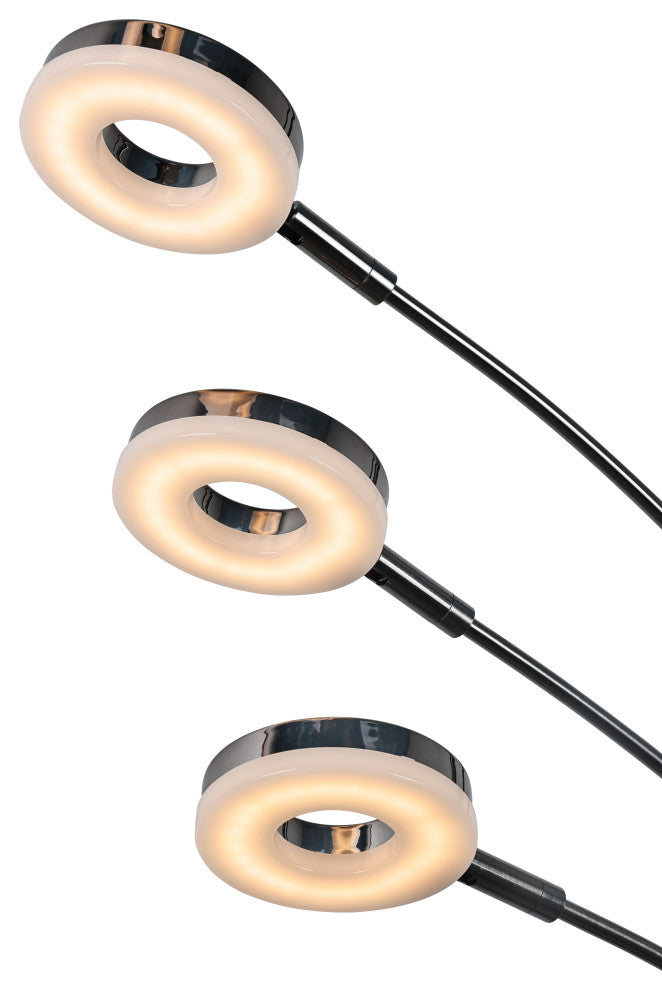 Artiva UFO Super Bright LED 5-Arched Floor Lamp with Touch Dimmer, 73"H