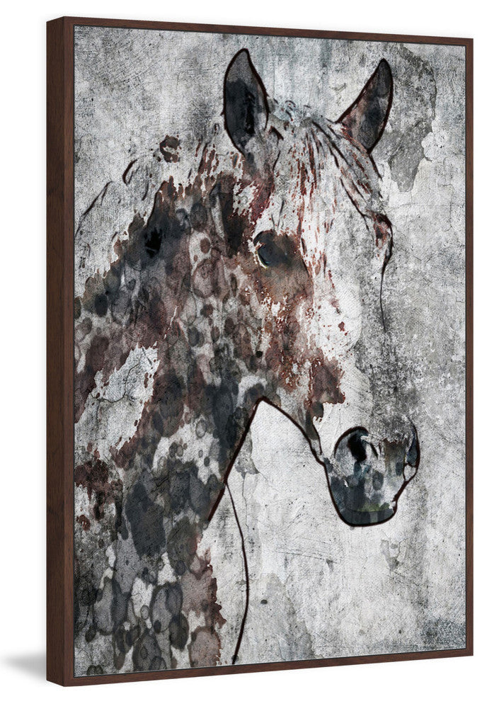 "Ranch Horse" Floater Framed Painting Print on Canvas, 20"x30"