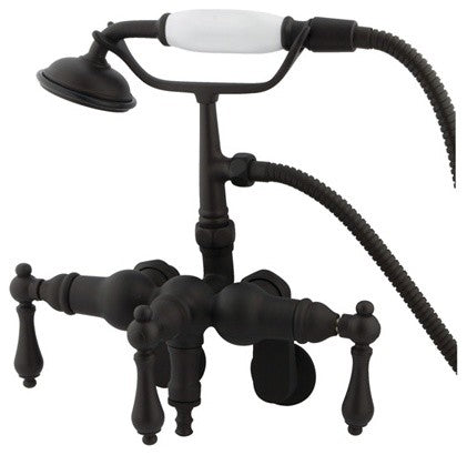 Kingston Brass Adjustable Center Wall Mount Tub Faucet, Oil Rubbed Bronze