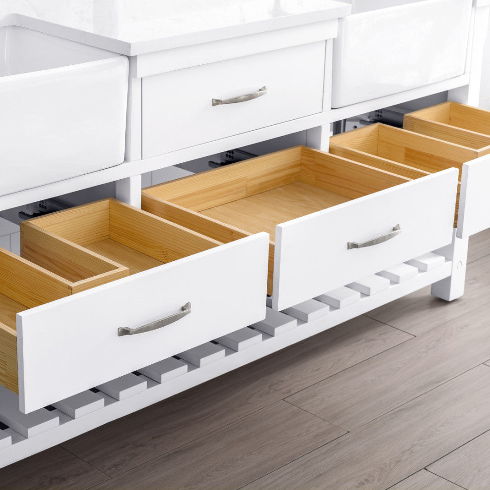 Wesley 72" Bathroom Vanity, White