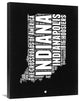 "Indiana Black and White Map" Fine Art Print