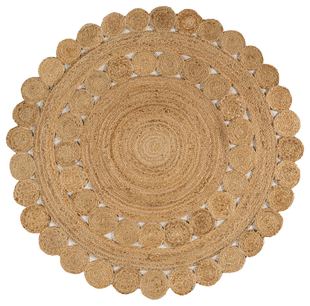 Bodhi Round Natural Jute Hippie Circle, 5' Round