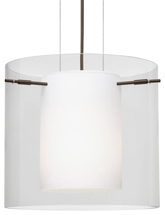 Pahu 1 Light Pendant Lighting, Bronze, LED