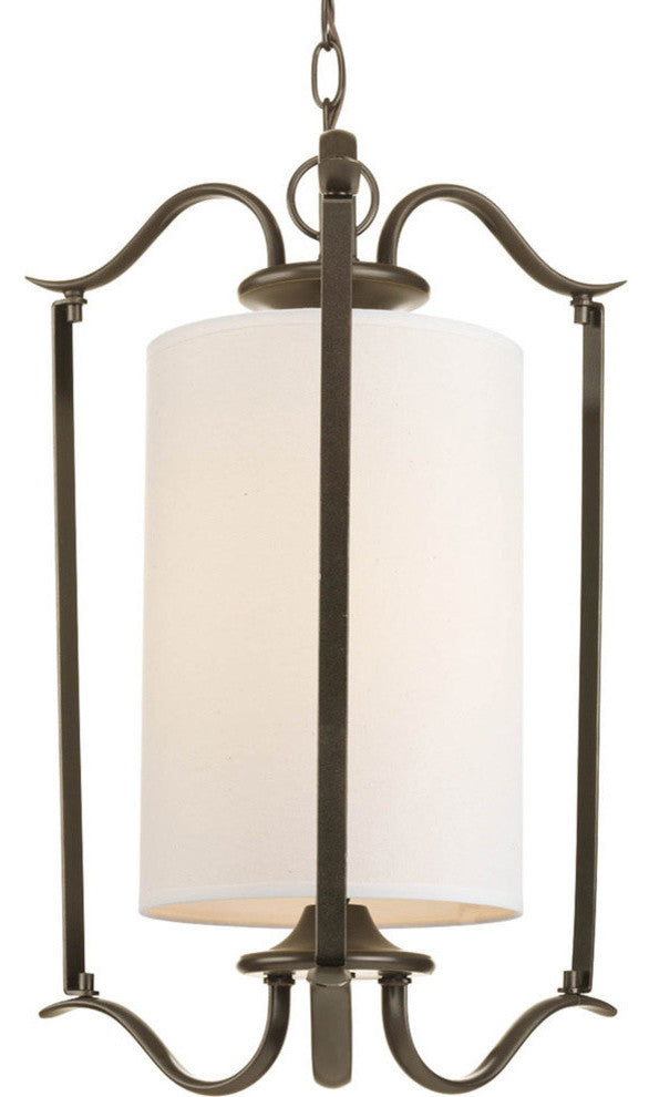 Inspire 1-Light Pendant, Antique Bronze and Off-white
