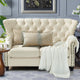 Jacquard Chenille Big Zipper Lumbar Toss Pillow Set, Taupe / Khaki, 2 Piece Lumb