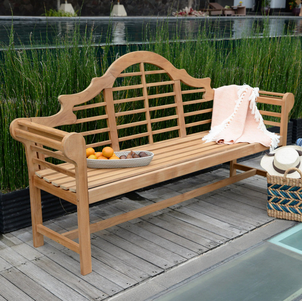 Lutyens Teak Wood 5 Feet Outdoor Bench