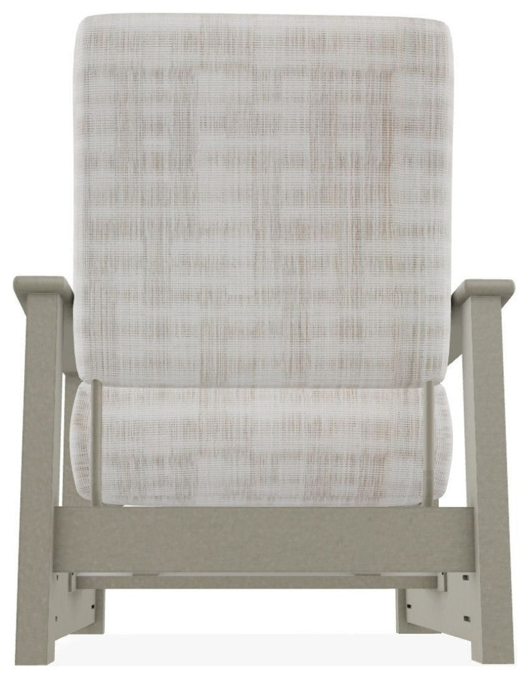 Leeward Deep Seat Outdoor Armchair w/ Hidden Motion, Illusion Plaid Birch/Storm
